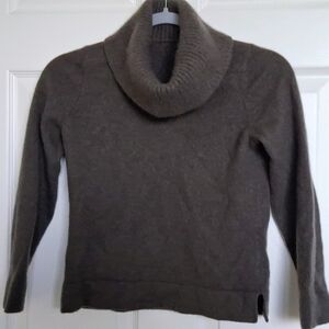 Elegant Olive Green Cowl Neck Sweater